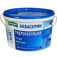 Готовая эластичная гидроизоляция ОСНОВИТ АКВАСКРИН НА64, 4,5кг